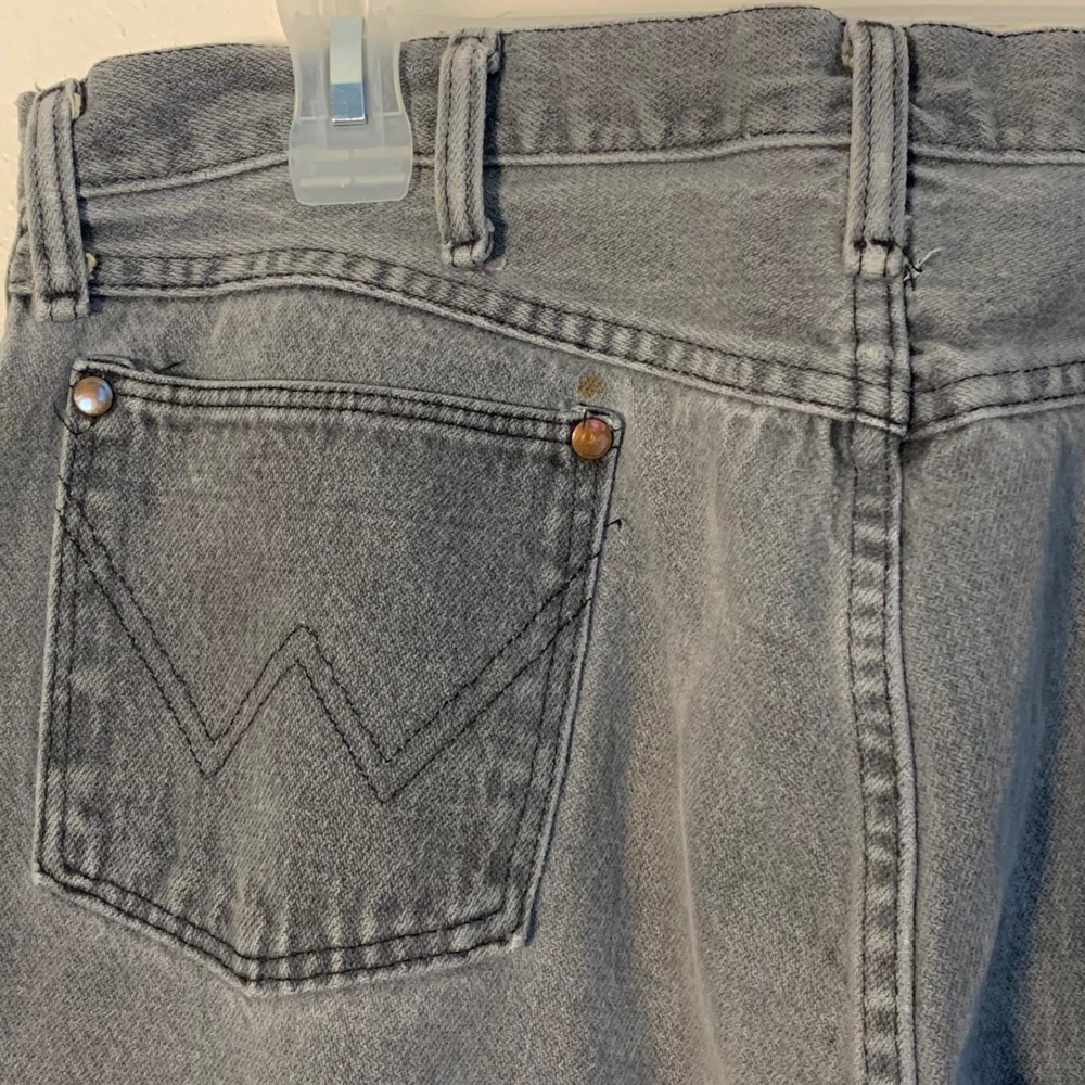 Vintage Wrangler 13WMZPB Jeans Mens 36x36 Gray Denim USA Made Straight Leg 1990s - Picture 8 of 14